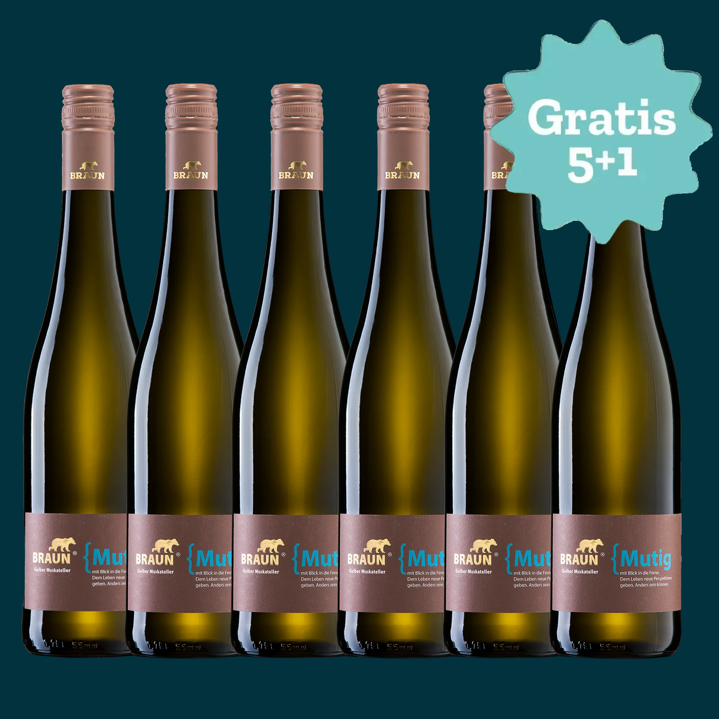 5+1 Paket GELBER MUSKATELLER TROCKEN